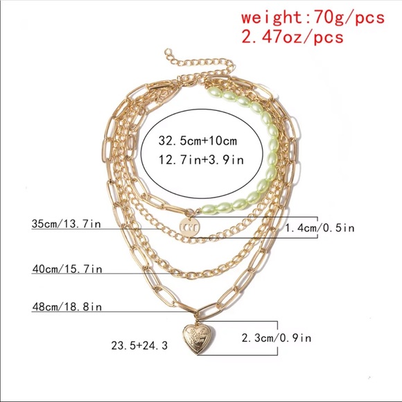 Trendy Gold Chunky Necklace Statement - Picture 2 of 4